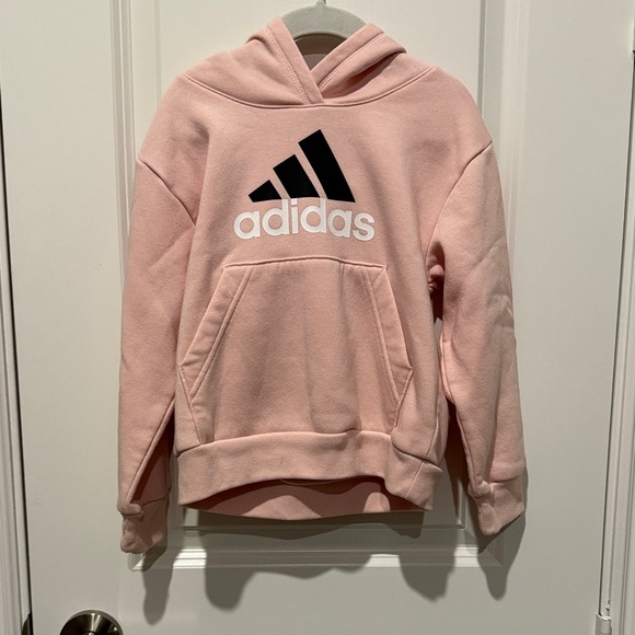 Adidas Kids Light Pink Hoodie - Picture 1 of 4